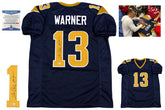 Kurt Warner Signed Jersey - Beckett Authentic - Navy